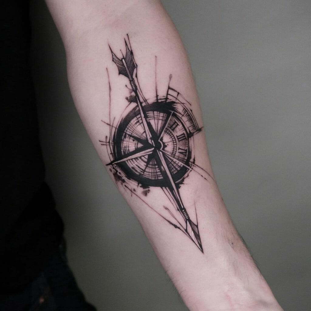 Abstract Arrow Tattoo For Men