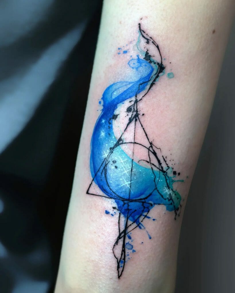 Abstract Art Watercolour Tattooing That Represents Classic Watercolor Painting