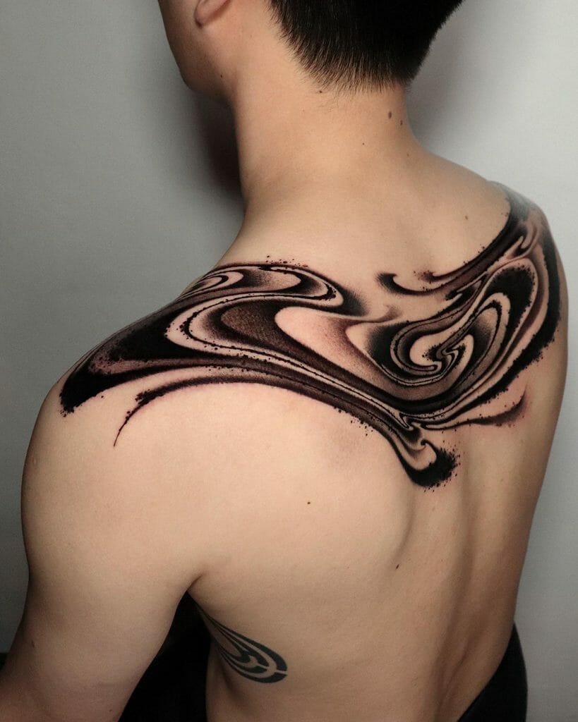 Abstract Shoulder Tattoos For Men