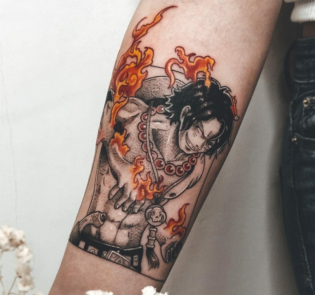 Ace From One Piece Tattoo