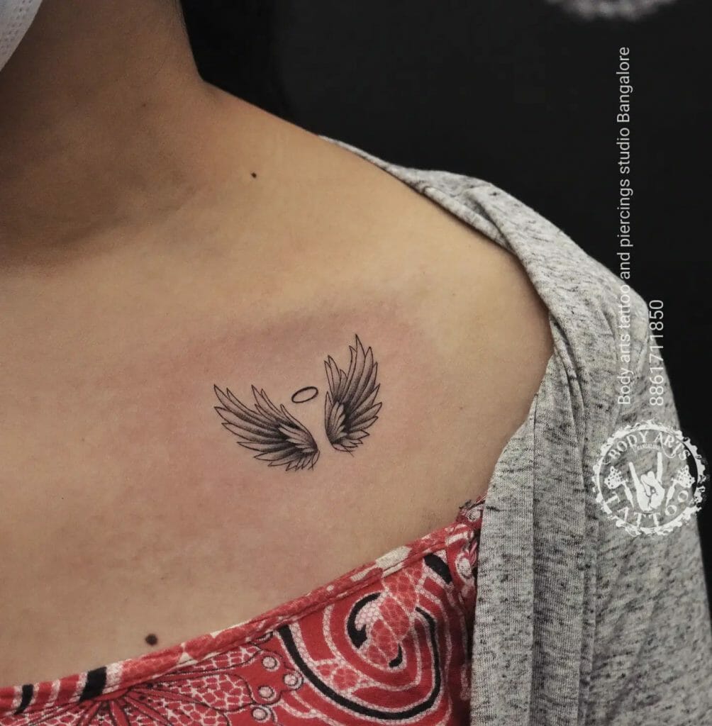 Discover 99+ about small angel wings tattoo super cool .vn