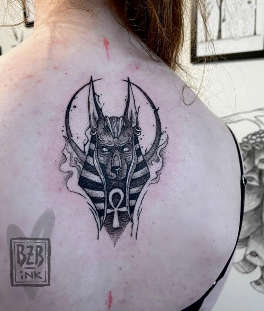 Anubis Tattoo Made On Shoulder