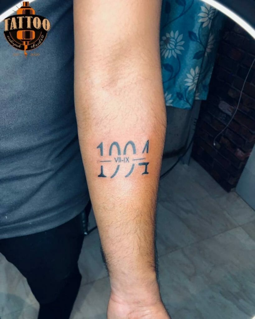 Awesome Birthdate Tattoo Ideas With Roman Numerals