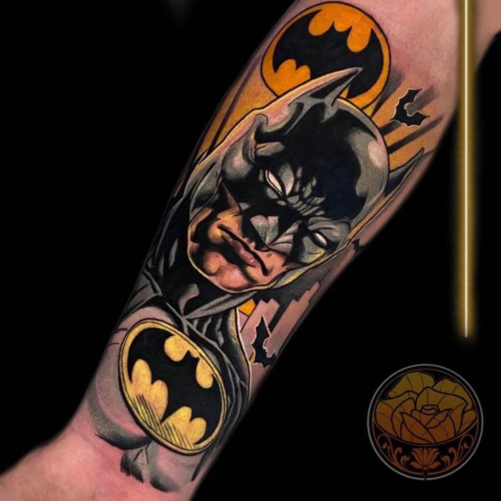 Batman Watercolor Tattoo Idea