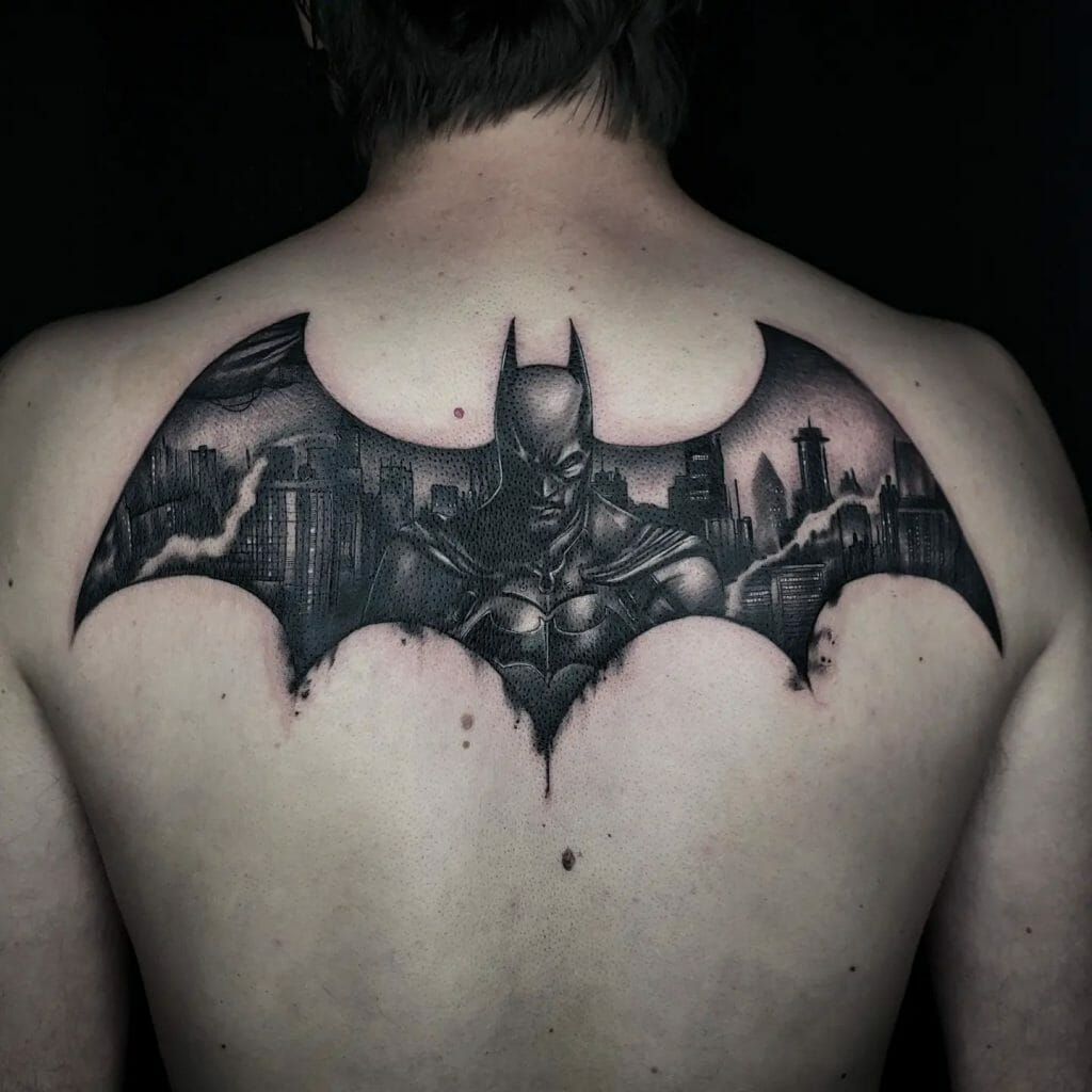 Batman x Gotham City Tattoo Design