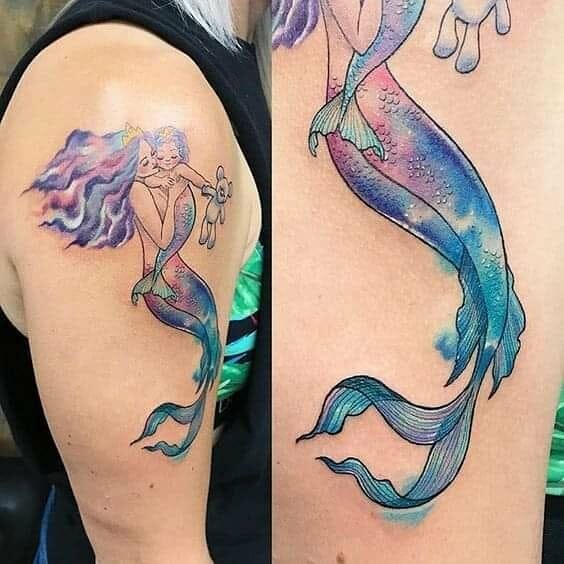 Beautiful Mermaid Tattoo For Women