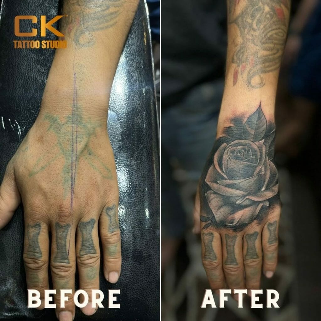 Beautiful Rose Tattoo Cover Ups