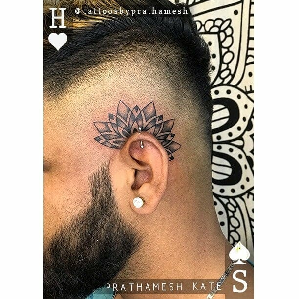 Behind Ear Tattoos For Men