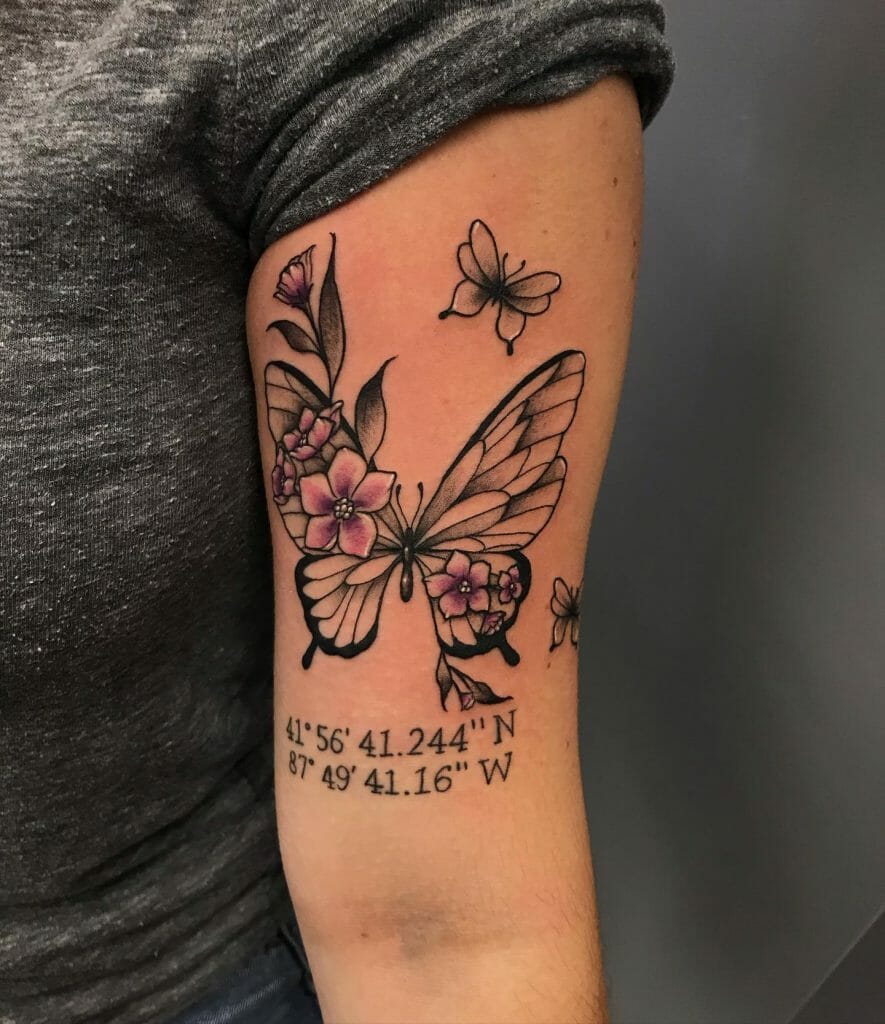 Best Butterfly Tattoo With Flowers