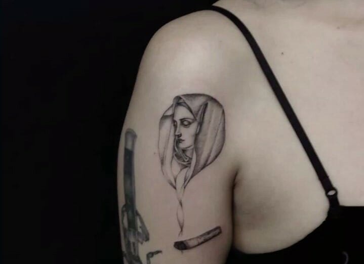 Virgin mary tattoo by Augis Tattoo | Post 10744