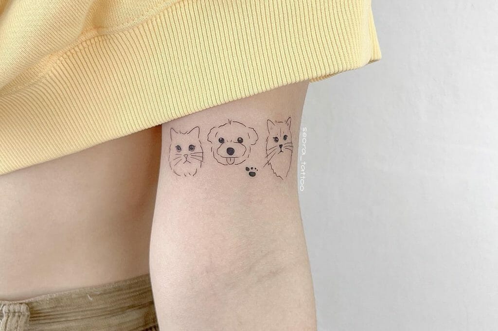 Best Minimalist Small Cat Tattoo