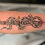 Best Snake And Dagger Tattoo