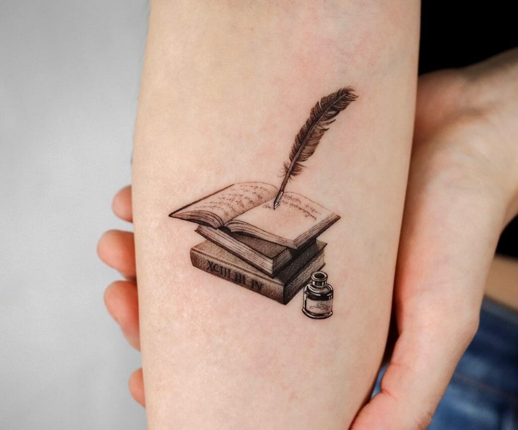 Best Stack of Books Tattoo
