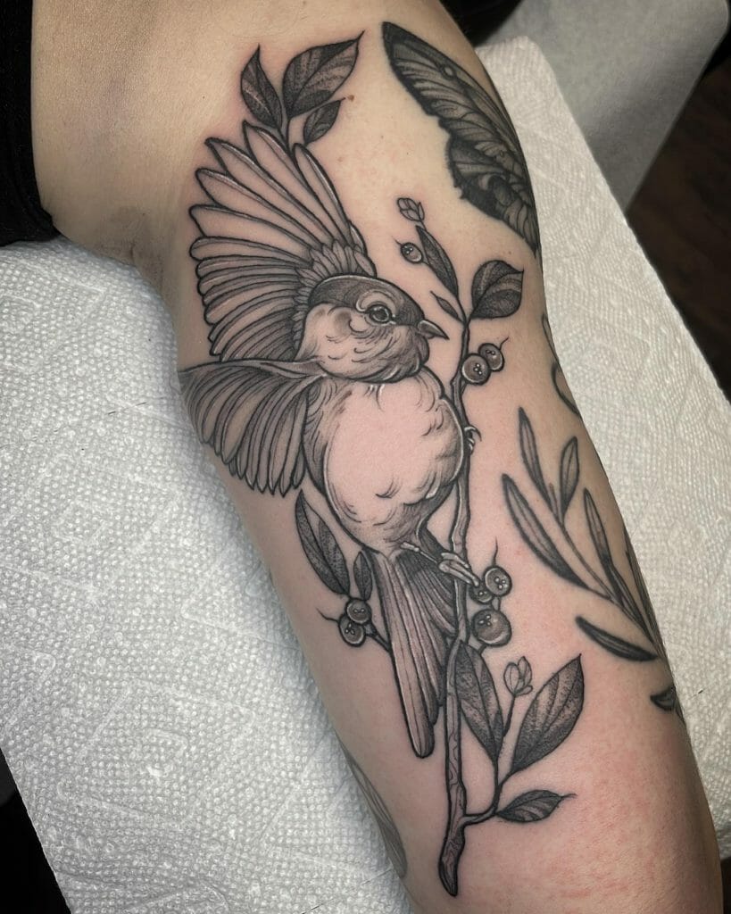 Bird Half Sleeve Tattoo Idea