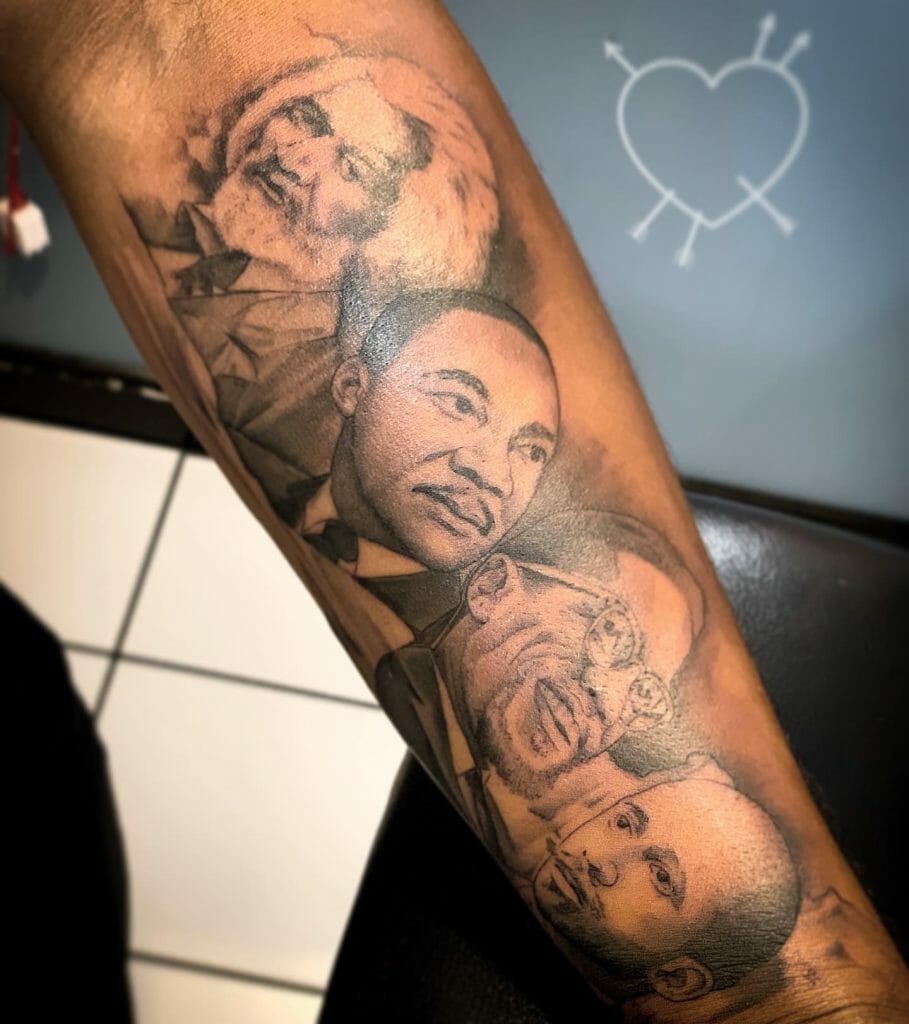 Black Lives Matter Arm Tattoo Designs With Significant Black Leaders