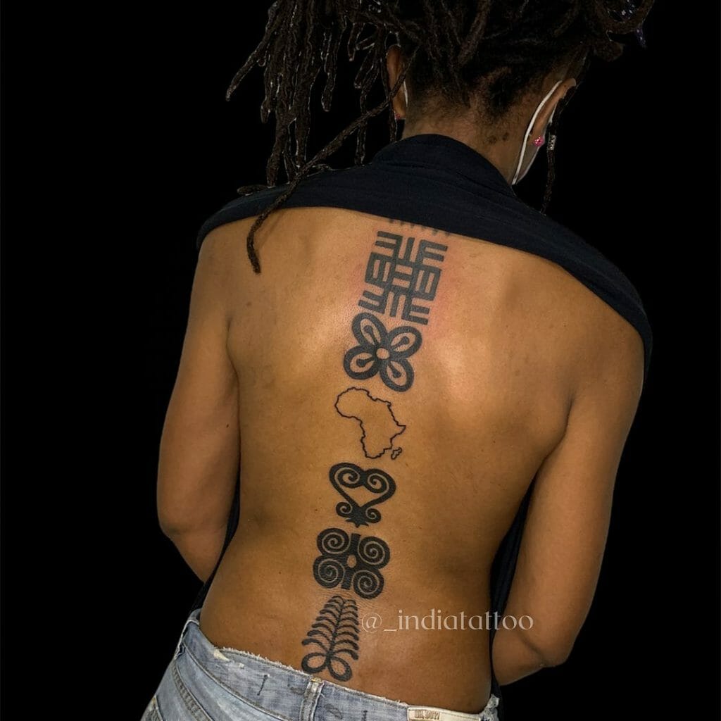 Bold Black Adinkra Tattoo