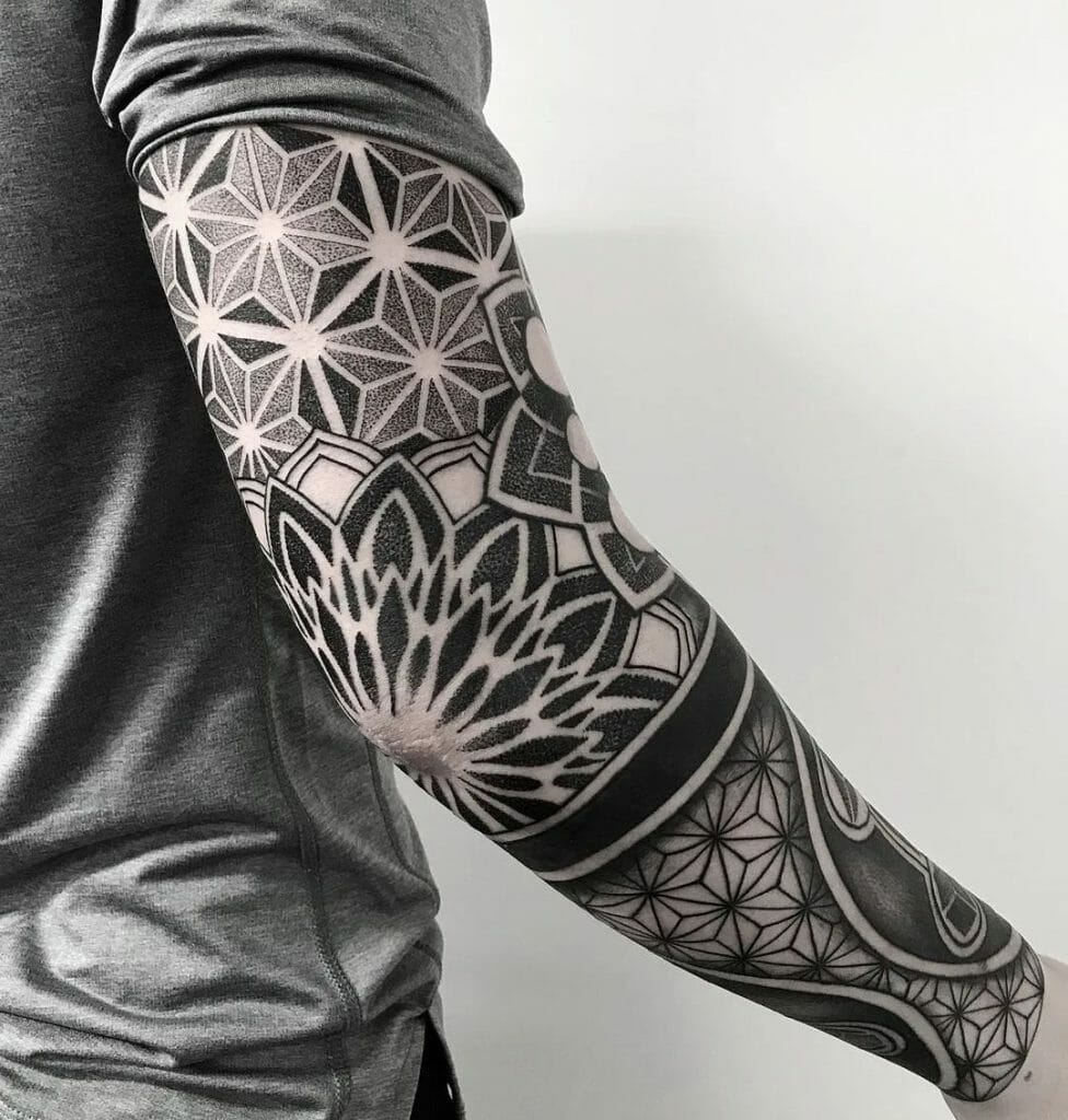 Bold Patterned Geometric Tattoo