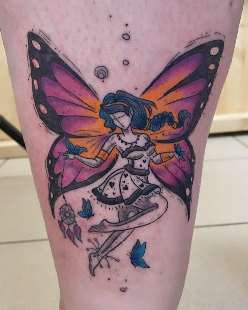 Bright And Colorful Fairy Tattoo Designs For Men And Women