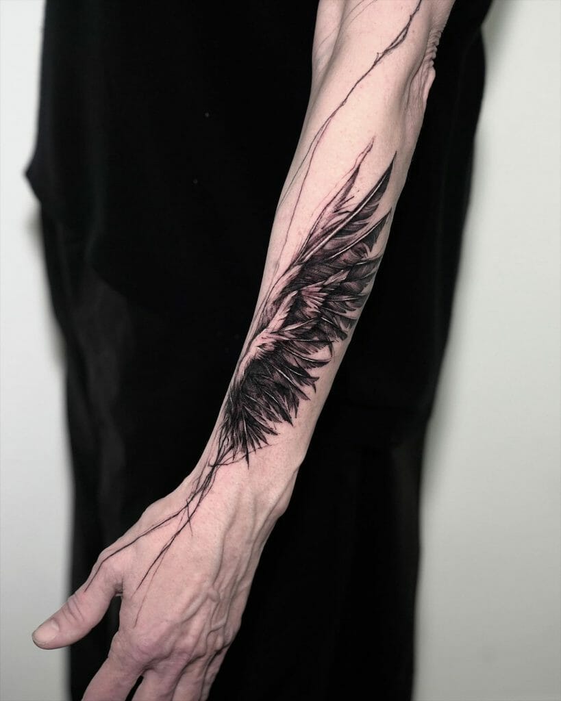 Broken Black Wings Tattoo Ideas for Tattoo Lovers