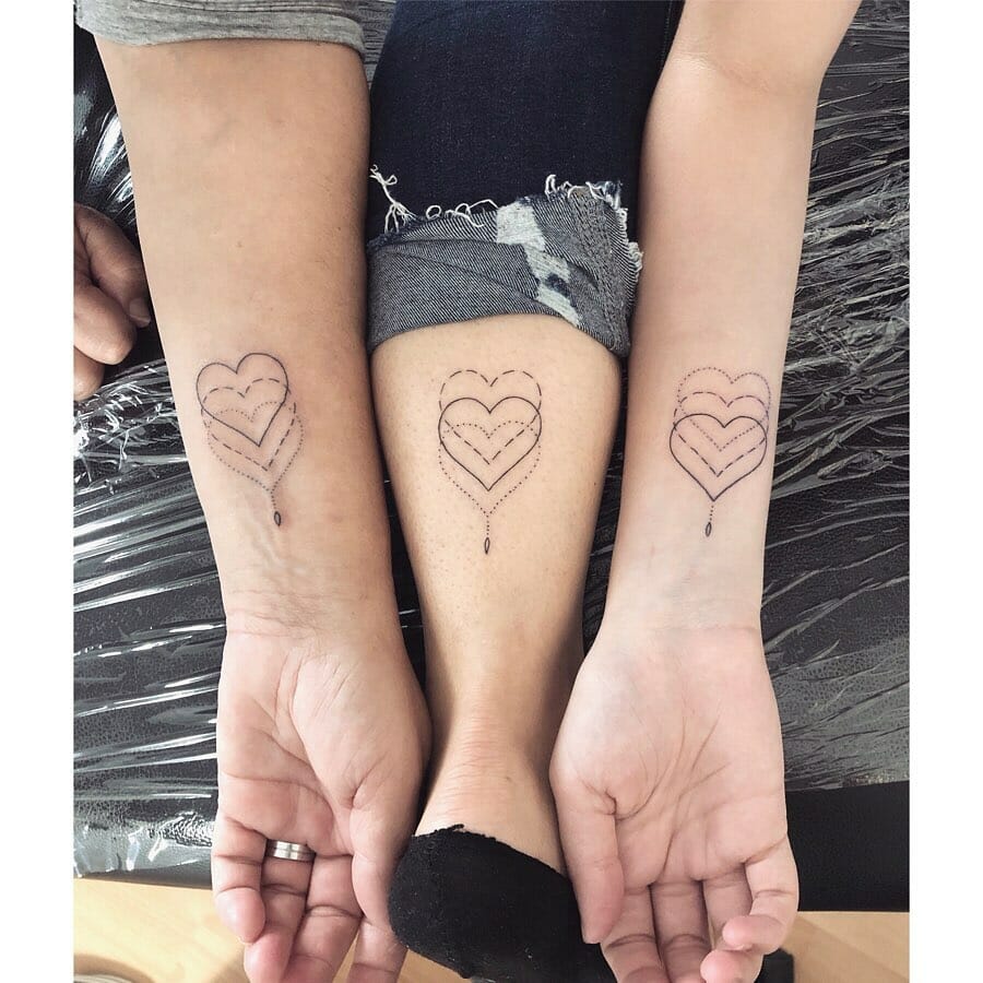 Brother And Sister Heart Tattoo