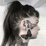 Butterfly Face Tattoo Ideas