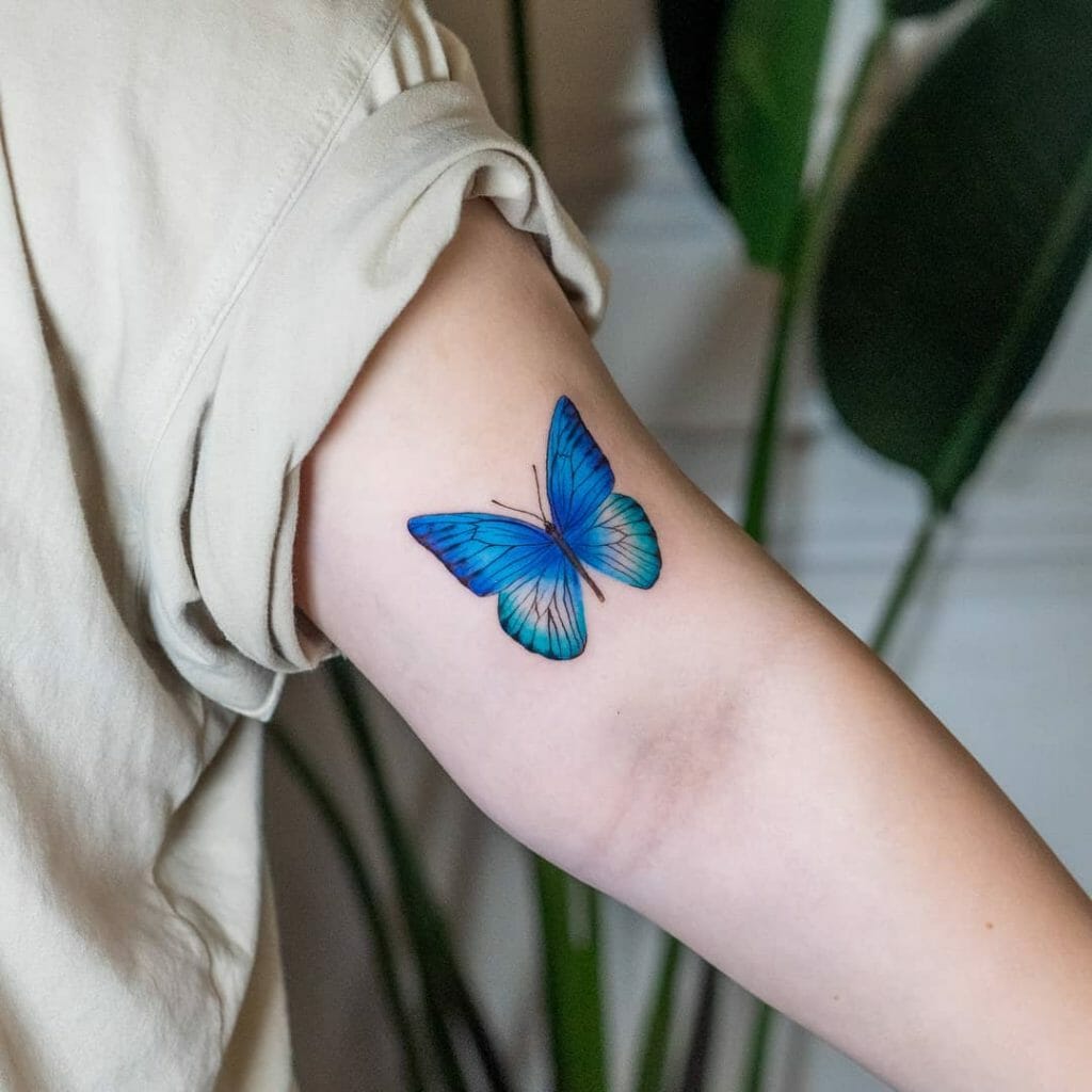 Butterfly Tattoo On Elbows