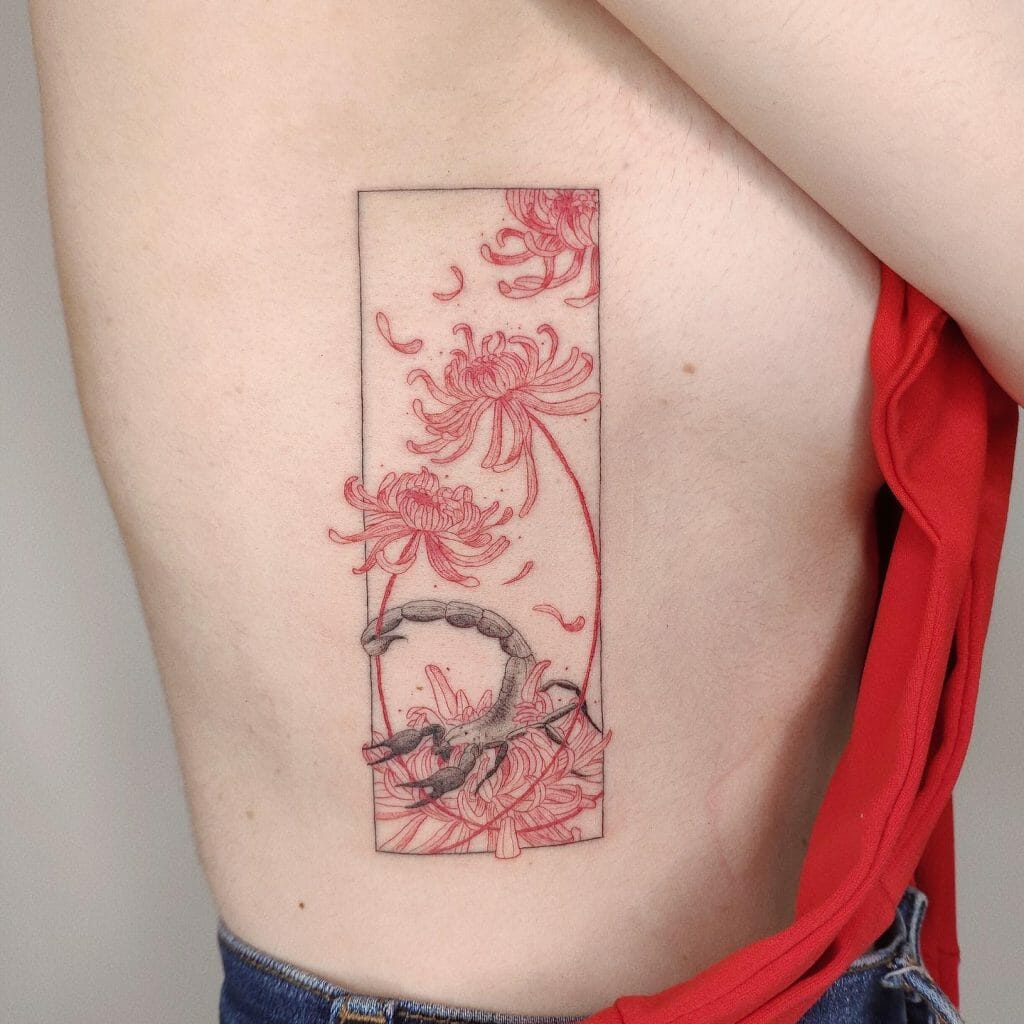 Chrysanthemum and Scorpion Tattoo