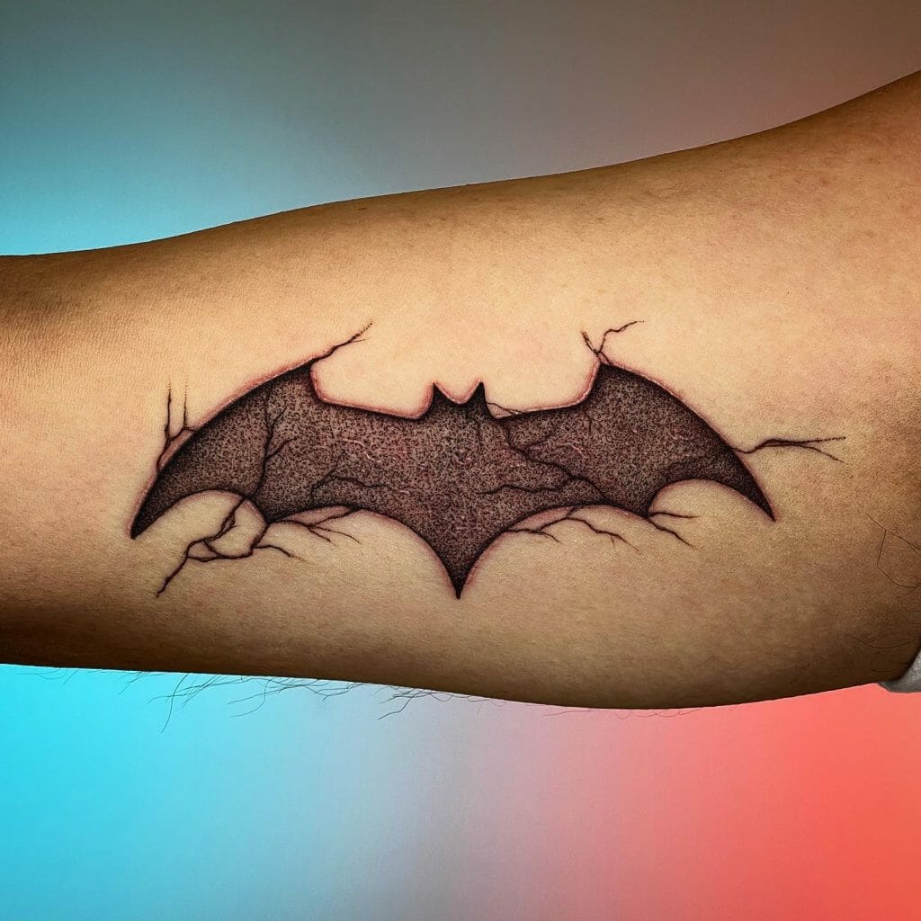 Classic Batman Logo Tattoo