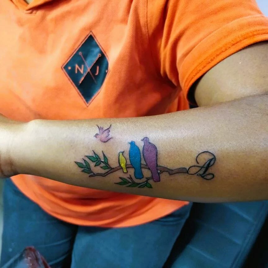 Colorful Tattoo Symbols For Freedom