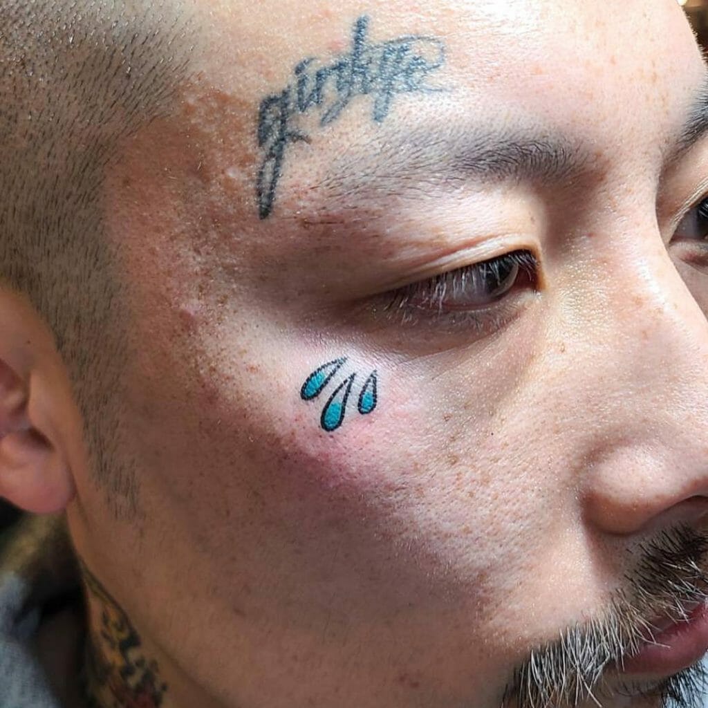 Colourful Teardrop Tattoo