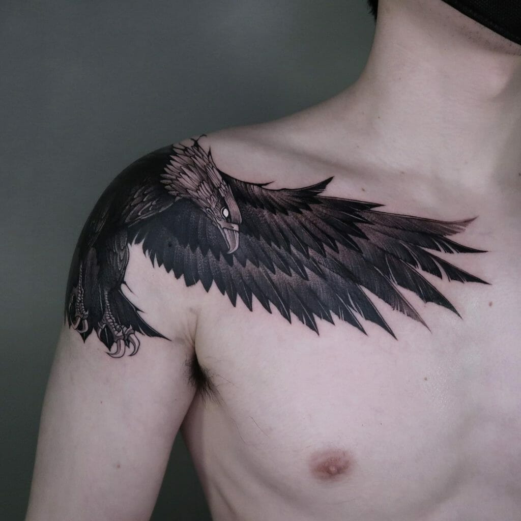 Cool Shoulder Tattoo Ideas With Bird Motif