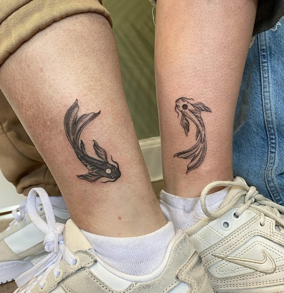 Couple Style Koi Fish Tattoo