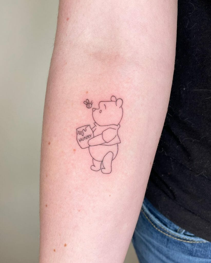 Dainty Little Winnie The Pooh Tattoo