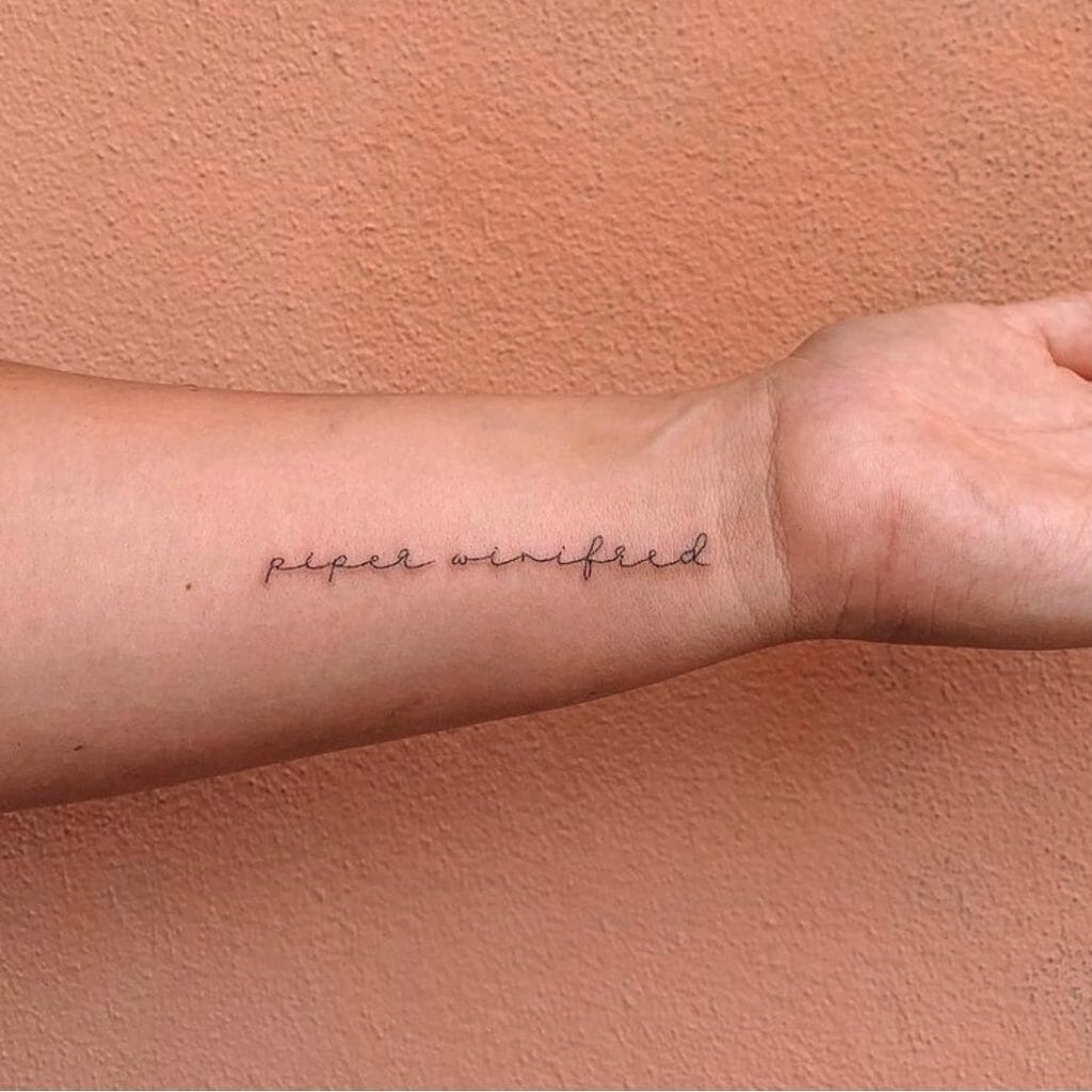 Daughter Name Tattoo in Delicate Fonts