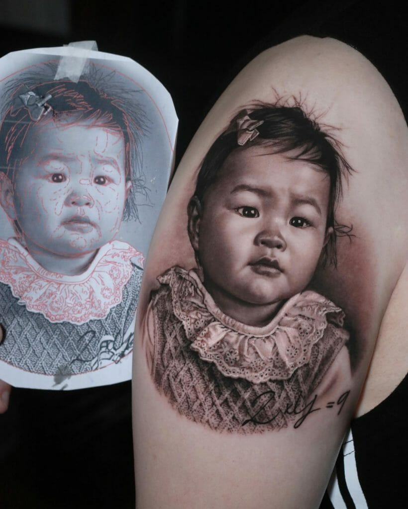Daughter Portrait Tattoo