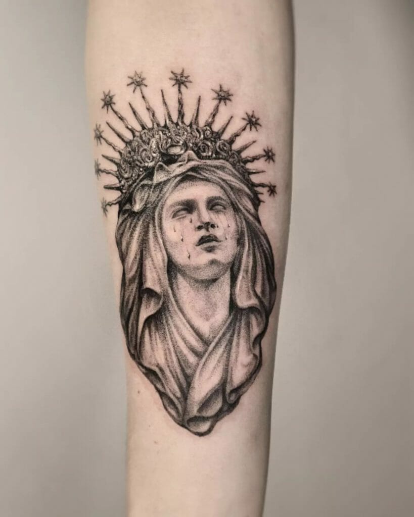 Deep Meaning Virgin Mary Tattoo