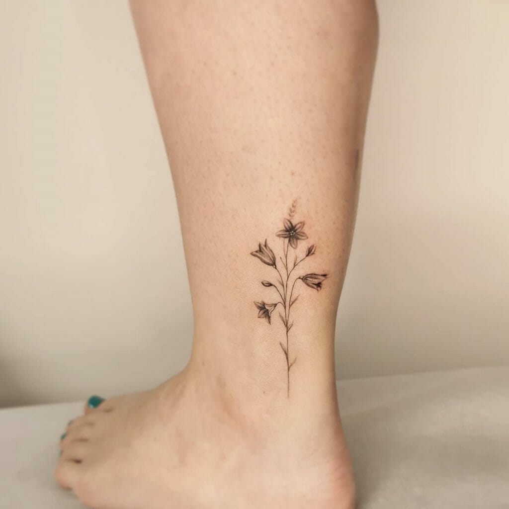 Delicate Flowers Tattoo For Females