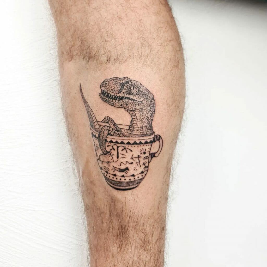 Dinosaur In A Cup tattoo