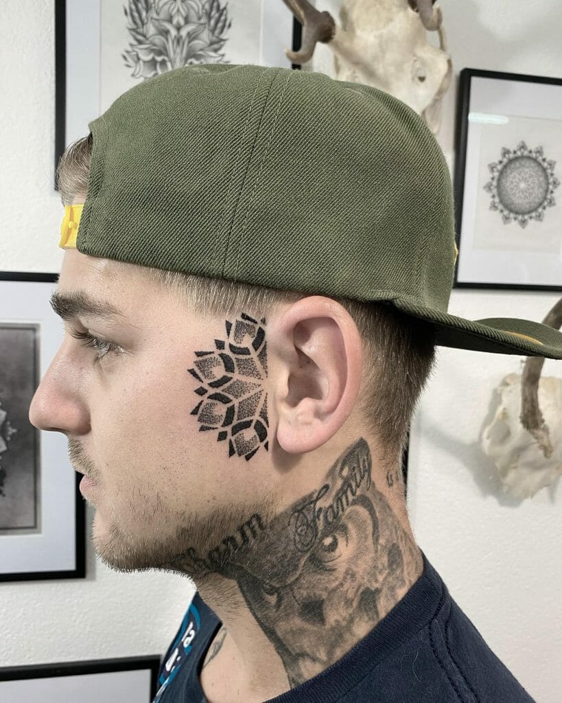 Dot Work Face Tattoo