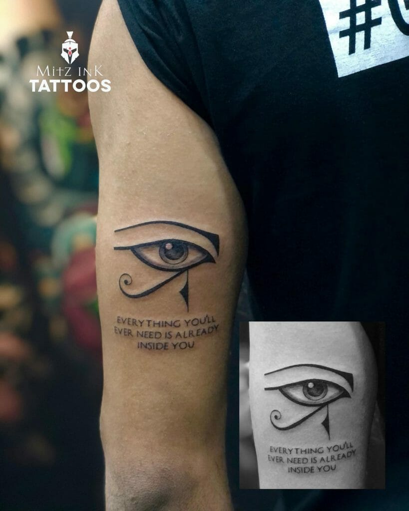 Eye of Horus Tattoo With Quotes