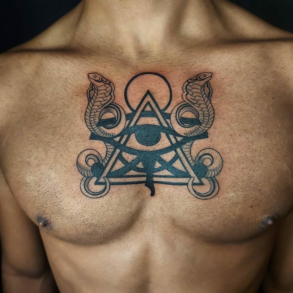 Eye of Horus Tattoos With Pyramid