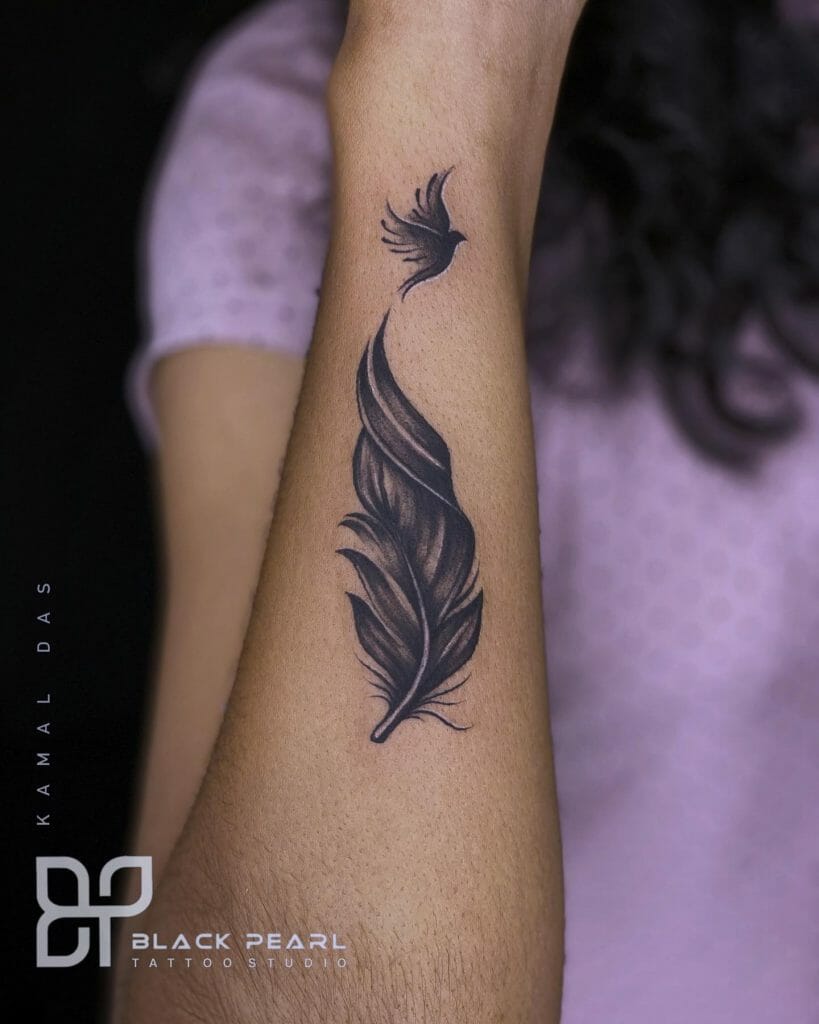 Feather Tattoo Ideas For women