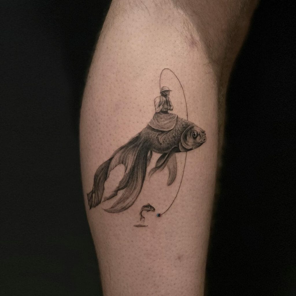Fisherman On A Fish Tattoo