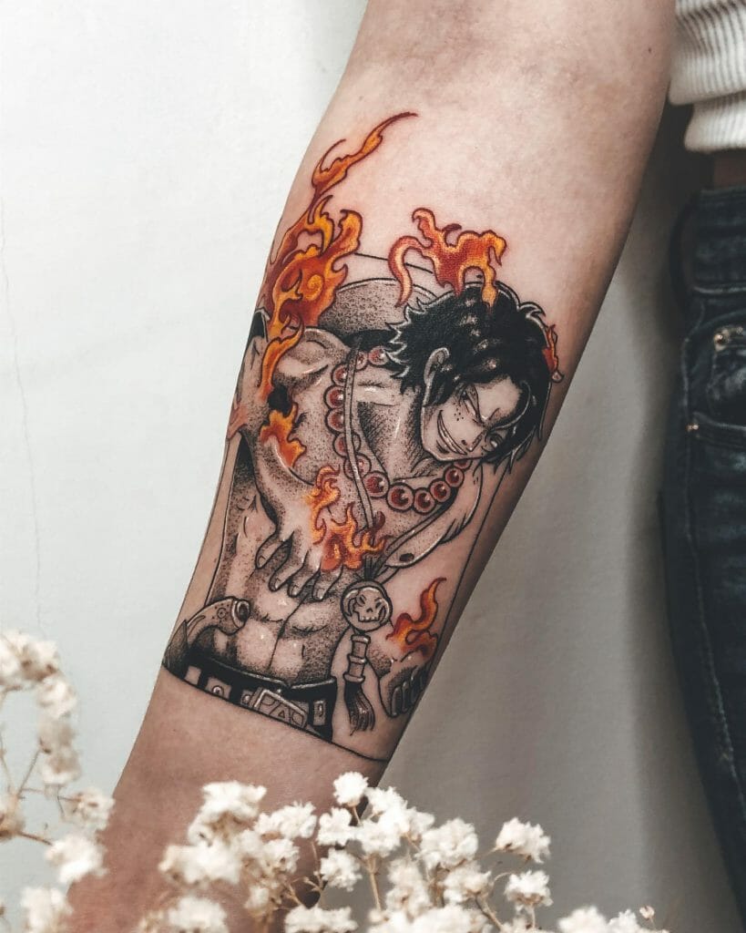 Flaming Hot Ace Tattoo