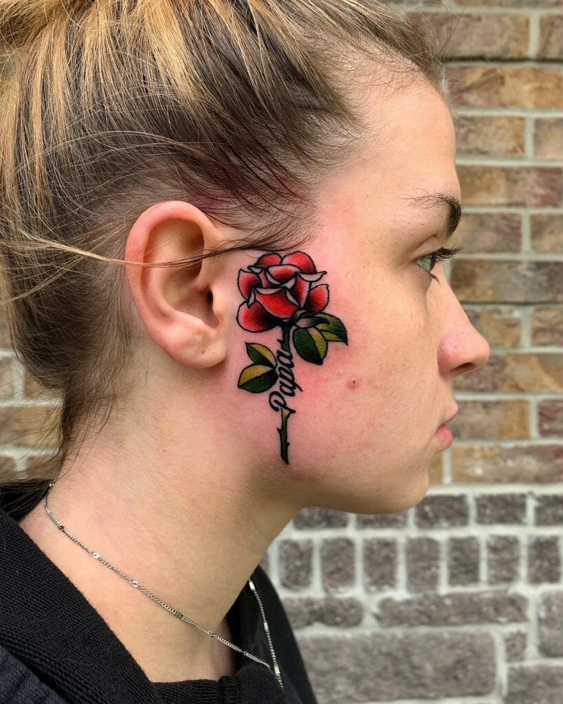 Floral Face Tattoo