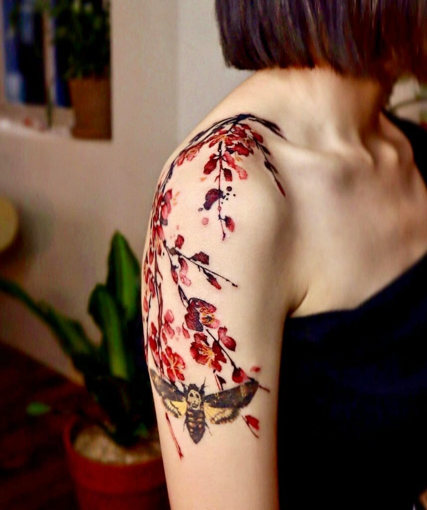 Floral Shoulder Tattoo Ideas For Women ideas