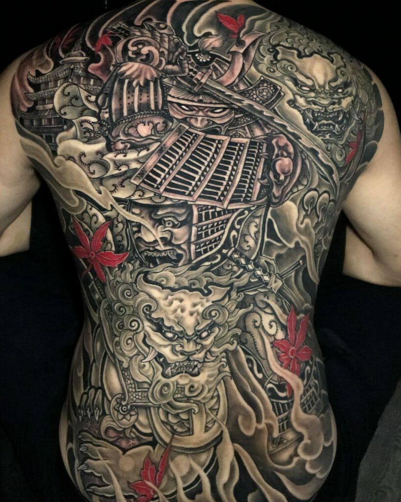 Fu-dog Samurai Tattoos