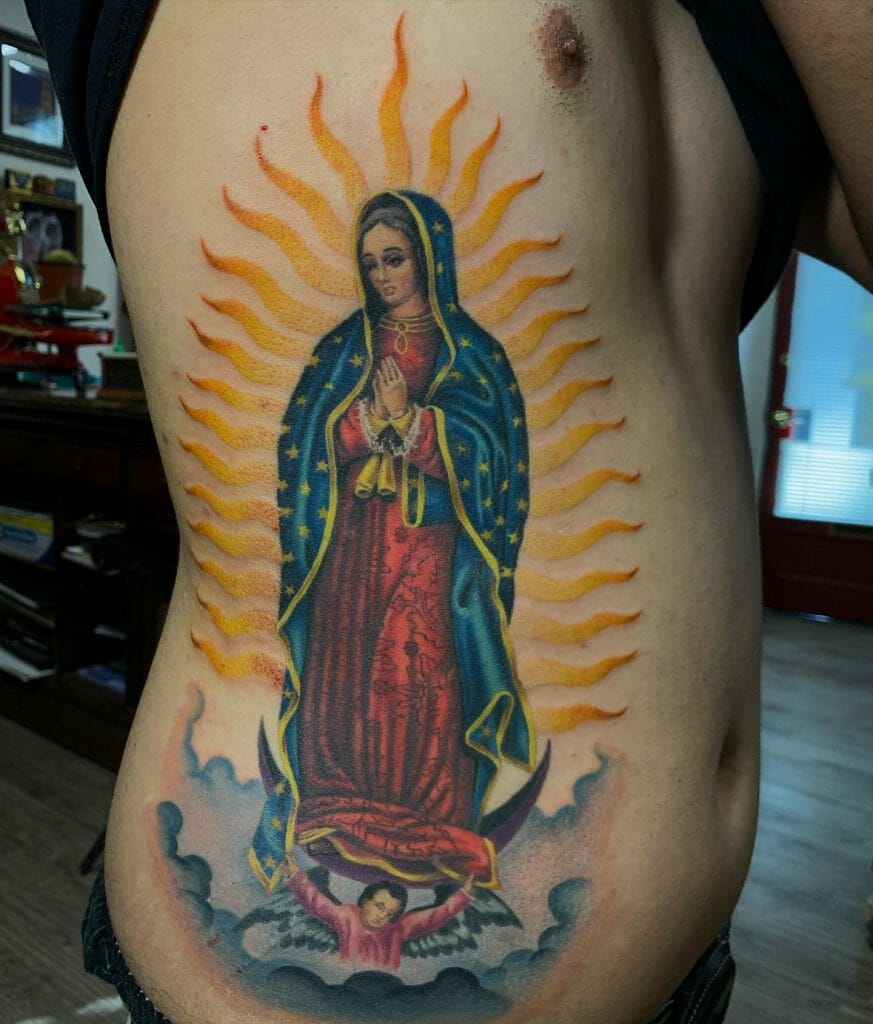Full Body Virgin Mary Tattoo