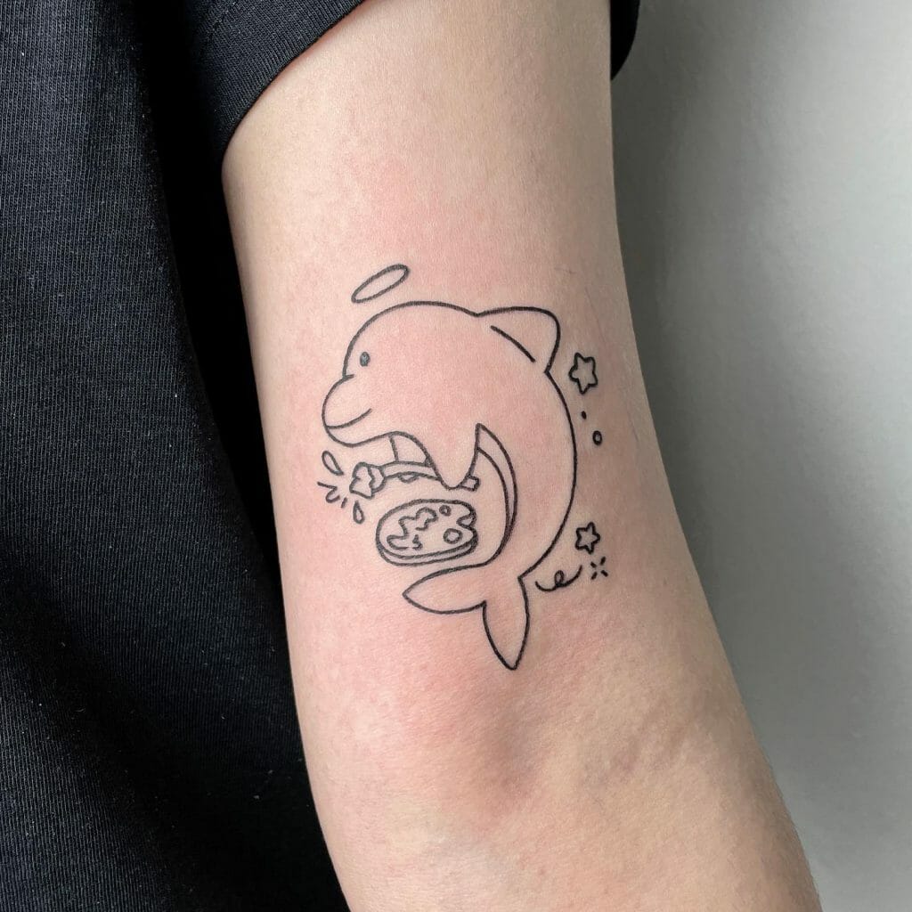 Funny And Adorable Dolphin Tattoos That Are Quite Simple