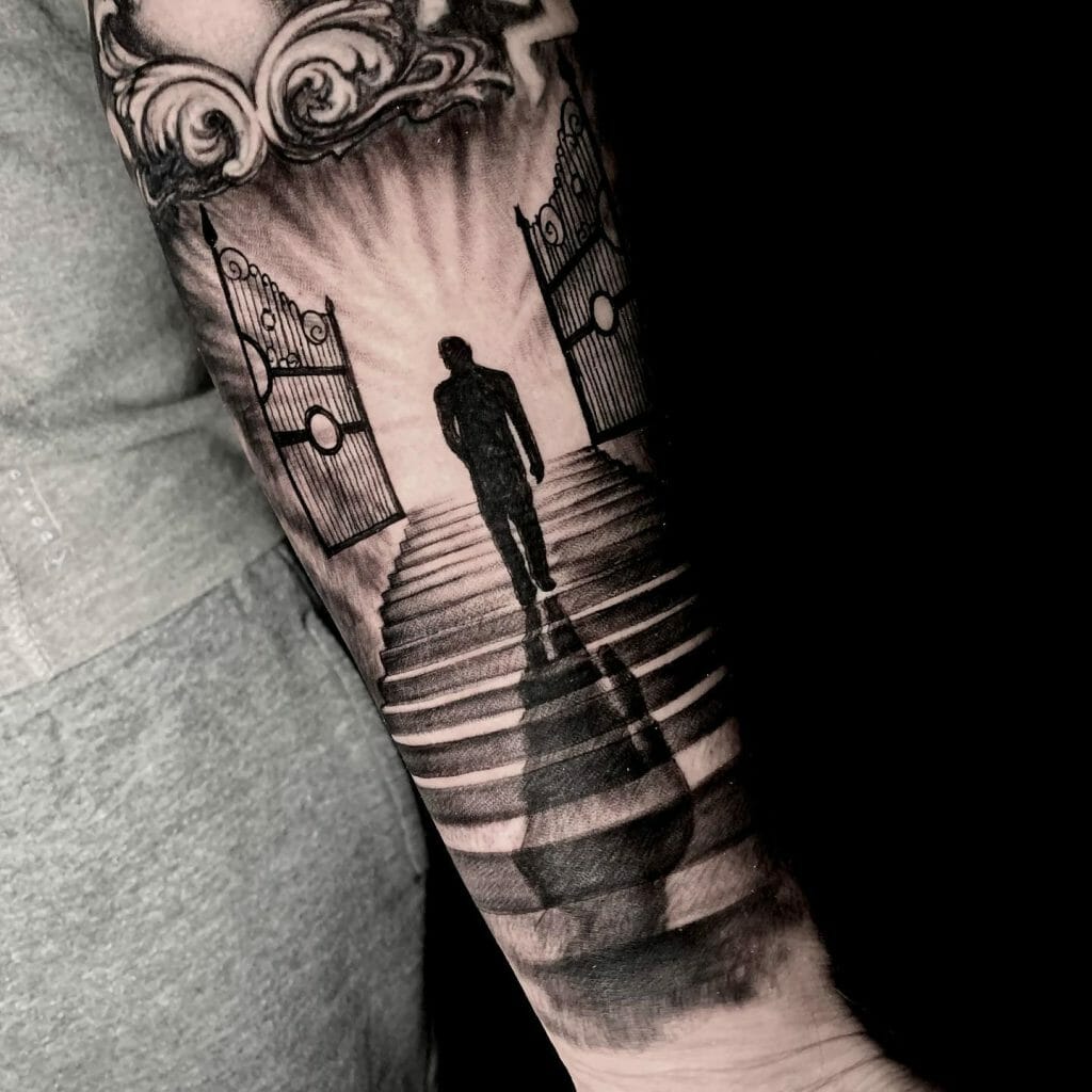 Gates To Heaven Tattoo Arm Sleeve